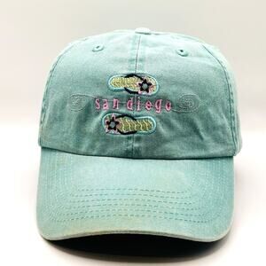 San Diego Hat Strapback Baseball Cap Beach Happy Bright Sandals Vacation